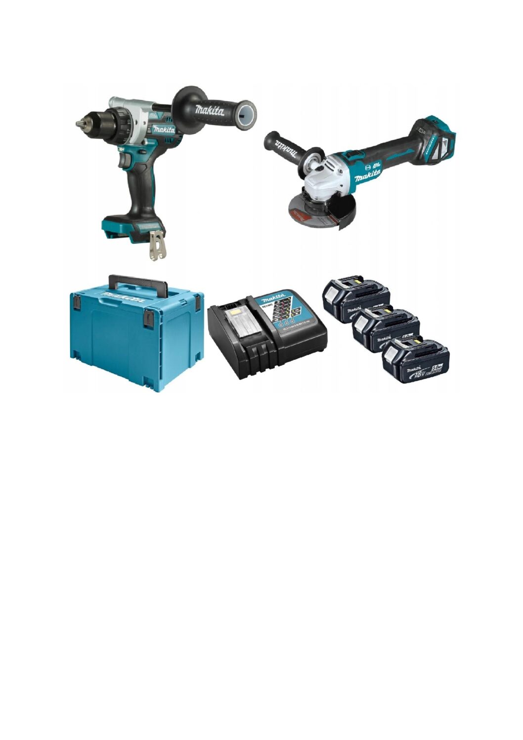 MAKITA ZESTAW DLX2431TJ DDF486+DGA513+3XAKU 5AH